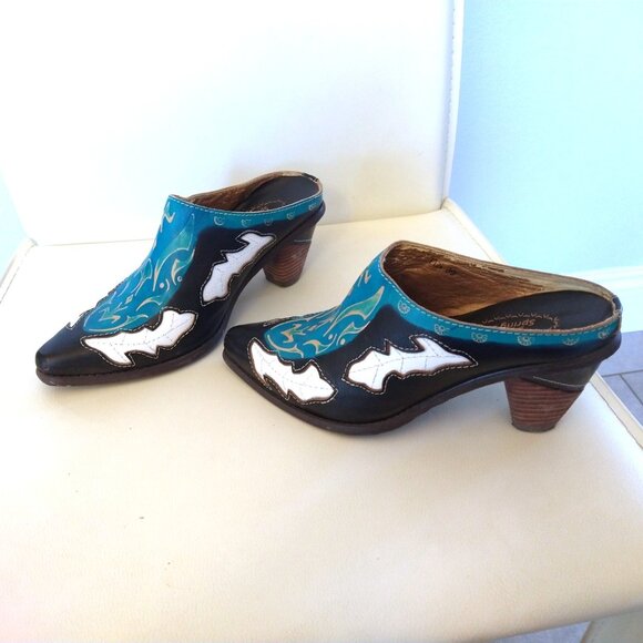 Spring Step - 'FUN', Cowgirl Western Mule booties - 39 or 8.5 - Picture 9 of 9